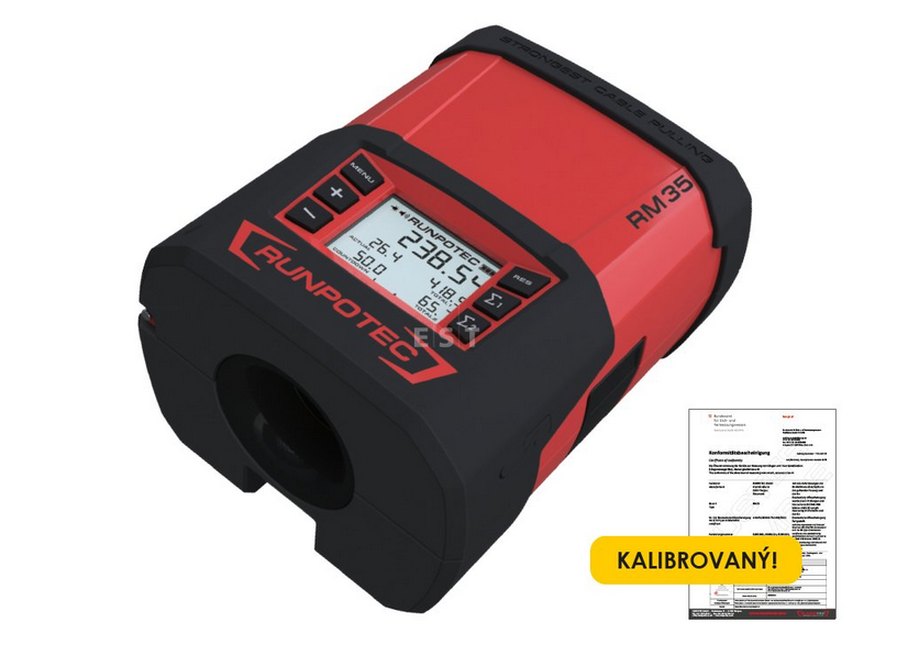 RUNPOTEC 10184 RM35 Digitální měřič délky kabelů kalibrovaný, pro kabely, Ø 2-32mm RUNPOTEC 10184 RM35 Digitální měřič délky kabelů kalibrovaný, pro kabely, Ø 2-32mm